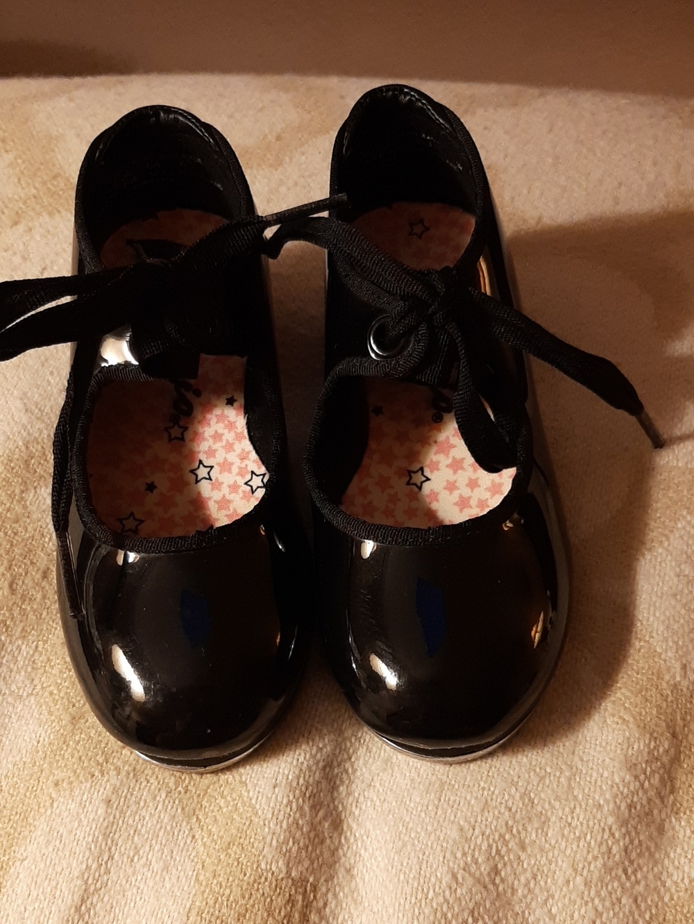 Capezio Toddler Size 9  Black Patent Mary Jane Tap Shoes Size